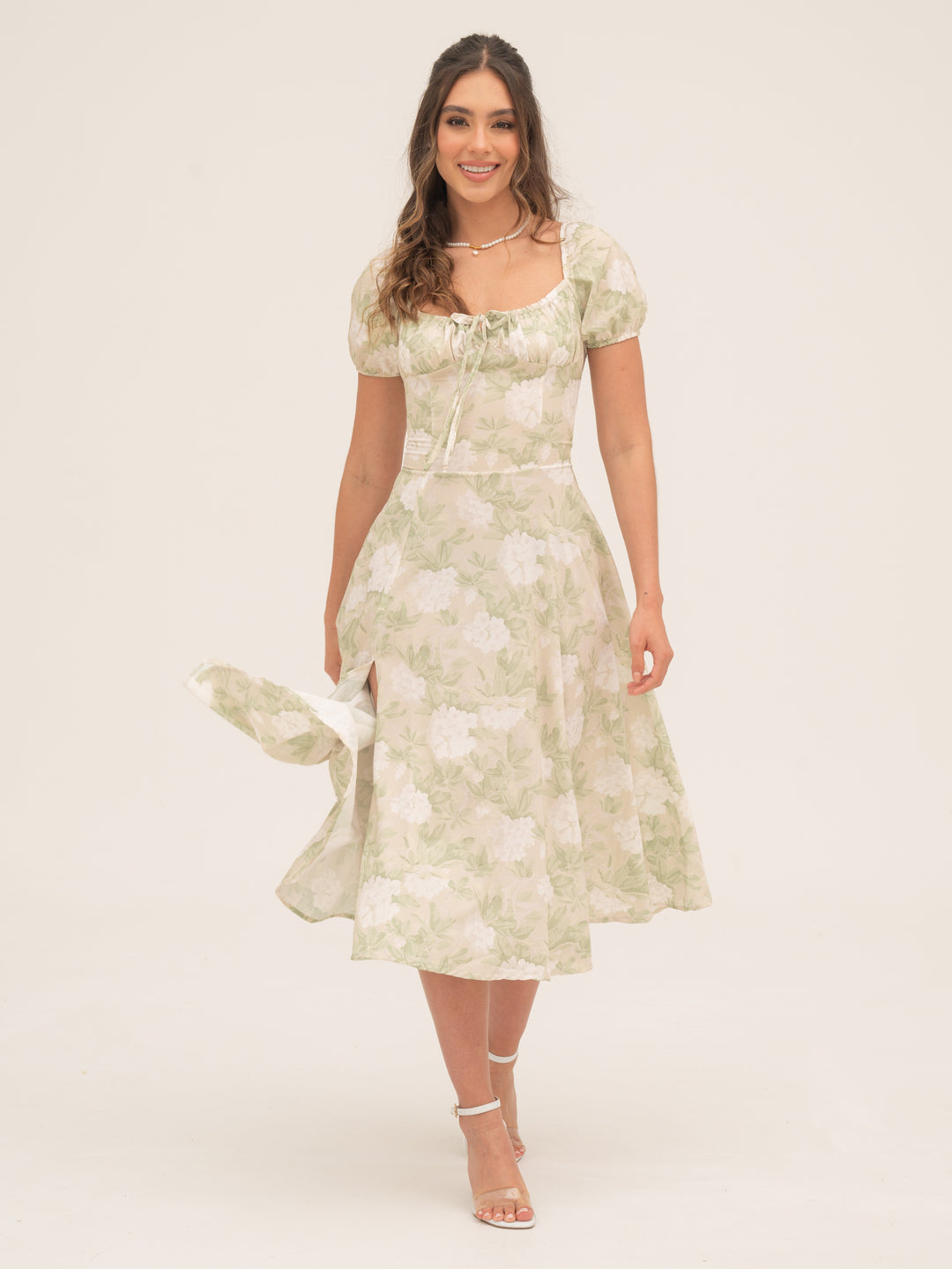 VESTIDO BLOO VERDE FLORAL