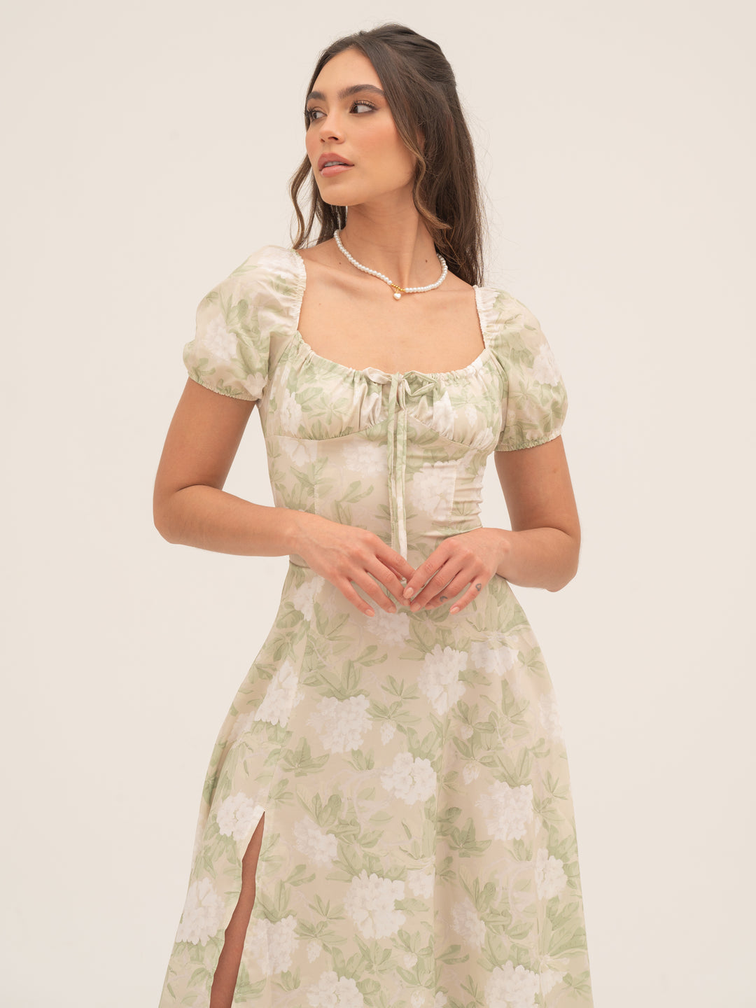 VESTIDO BLOO VERDE FLORAL