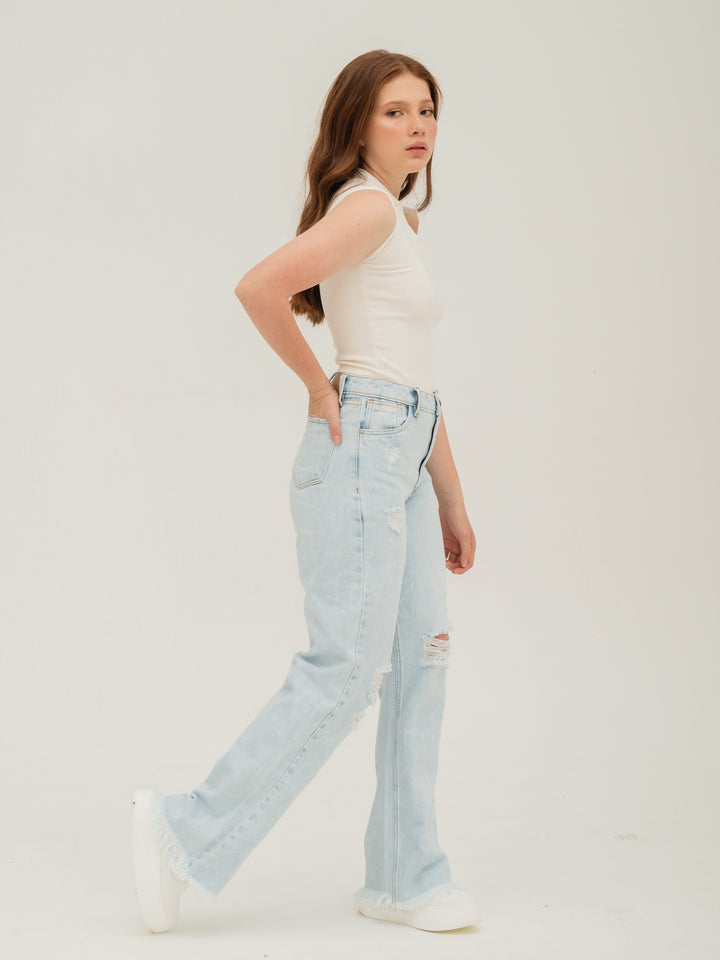 JEANS WIDE LEG HIELO