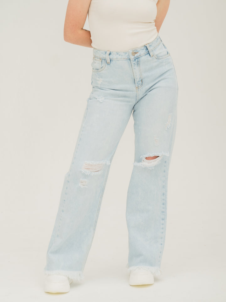 JEANS WIDE LEG HIELO