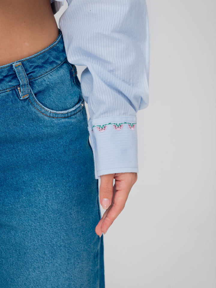 MOM JEANS AZUL OSCURO