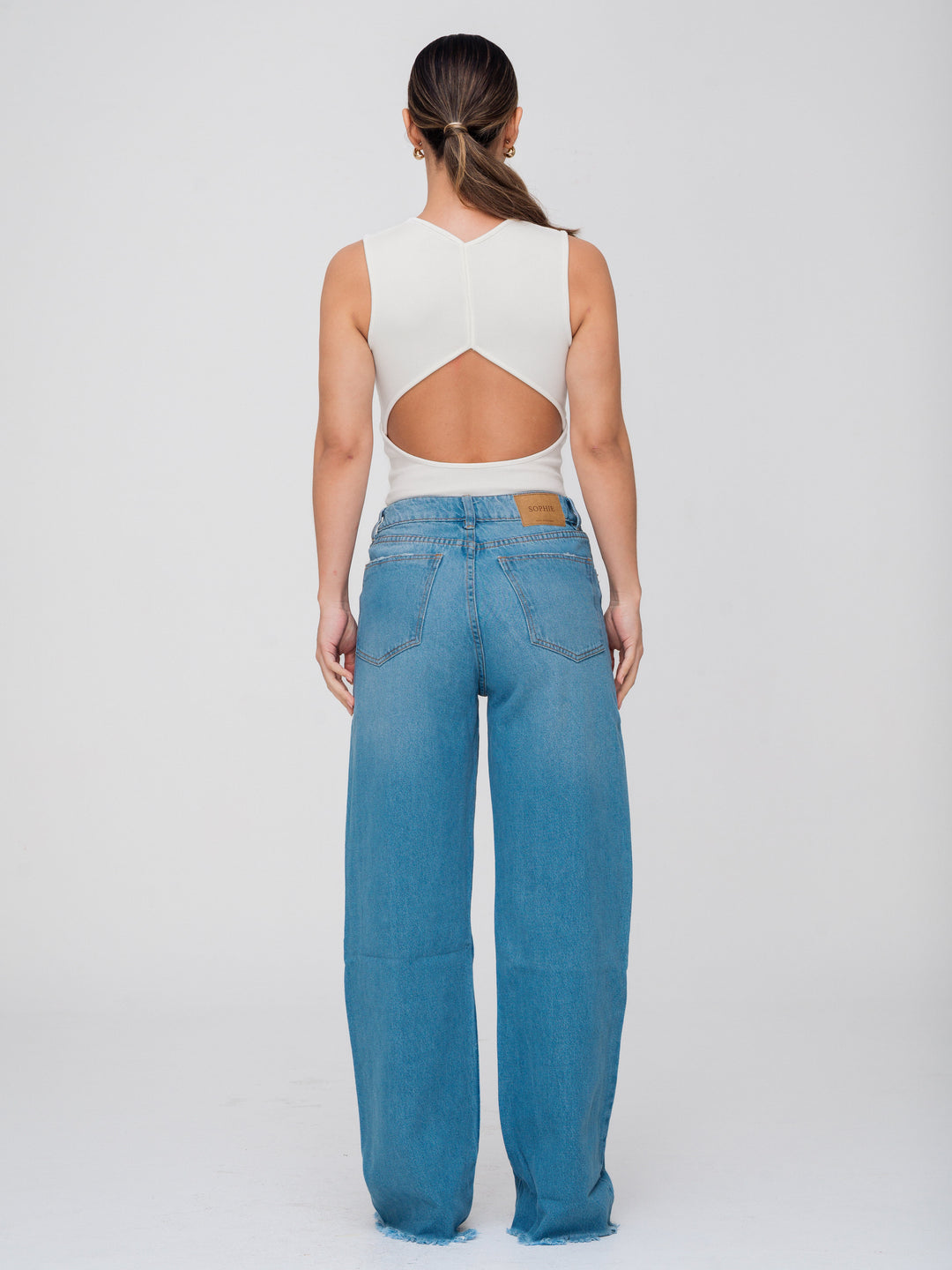 JEANS WIDE LEG AZUL MEDIO