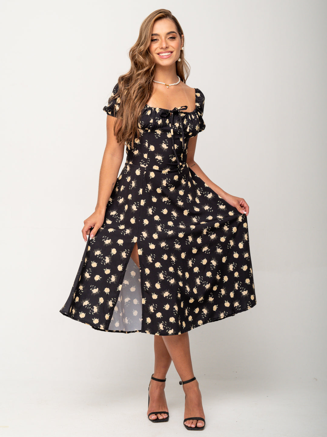 VESTIDO BLOO NEGRO FLORAL