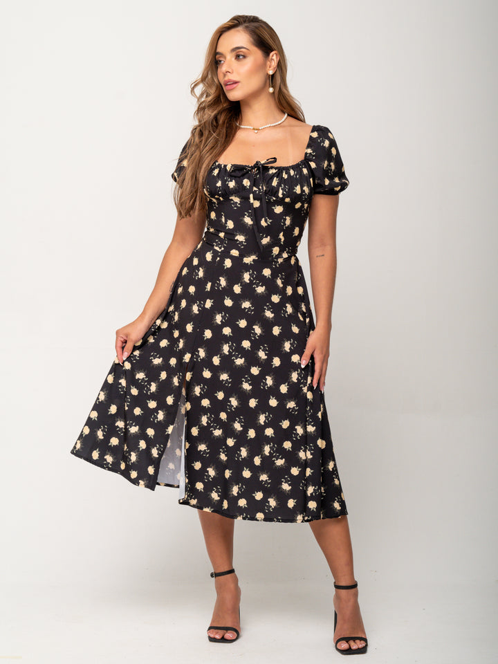 VESTIDO BLOO NEGRO FLORAL