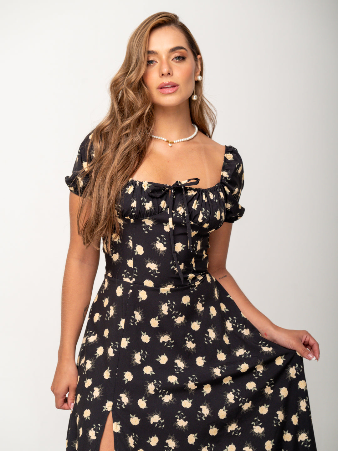 VESTIDO BLOO NEGRO FLORAL