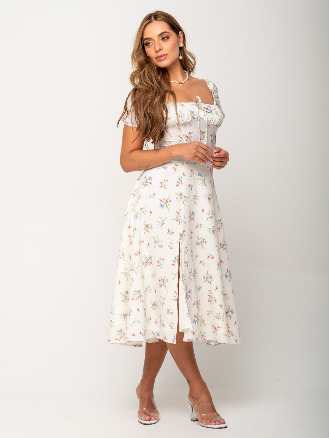 VESTIDO BLOO IVORY FLORAL