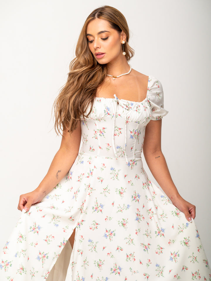 VESTIDO BLOO IVORY FLORAL