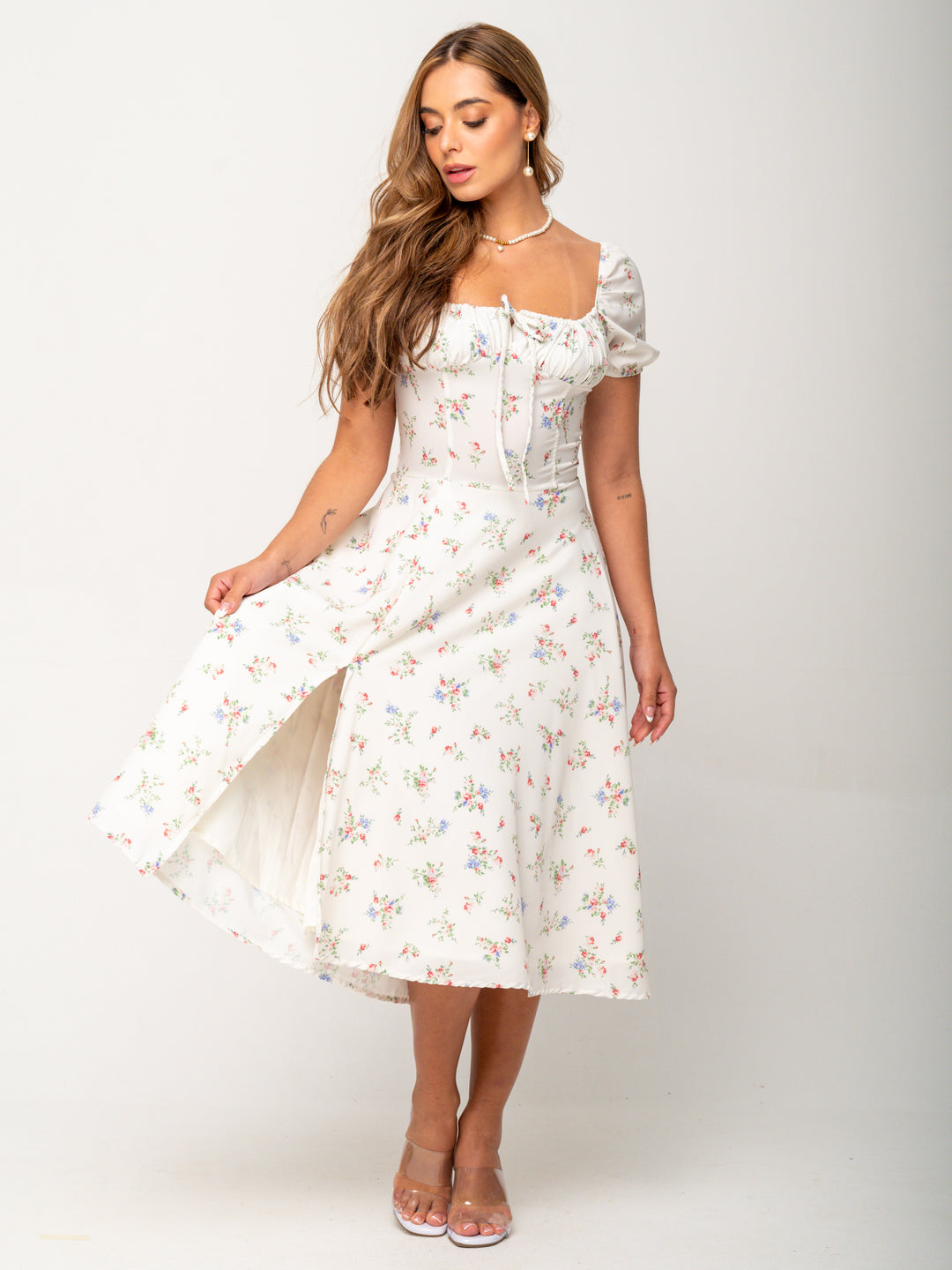 VESTIDO BLOO IVORY FLORAL