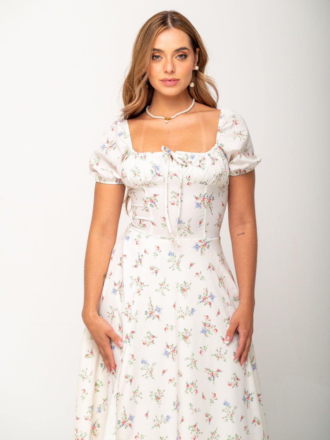 VESTIDO BLOO IVORY FLORAL