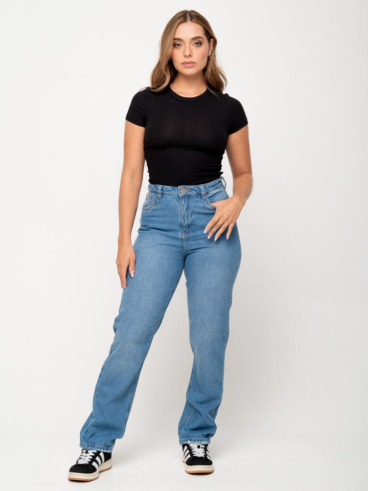 MOM JEANS AZUL OSCURO