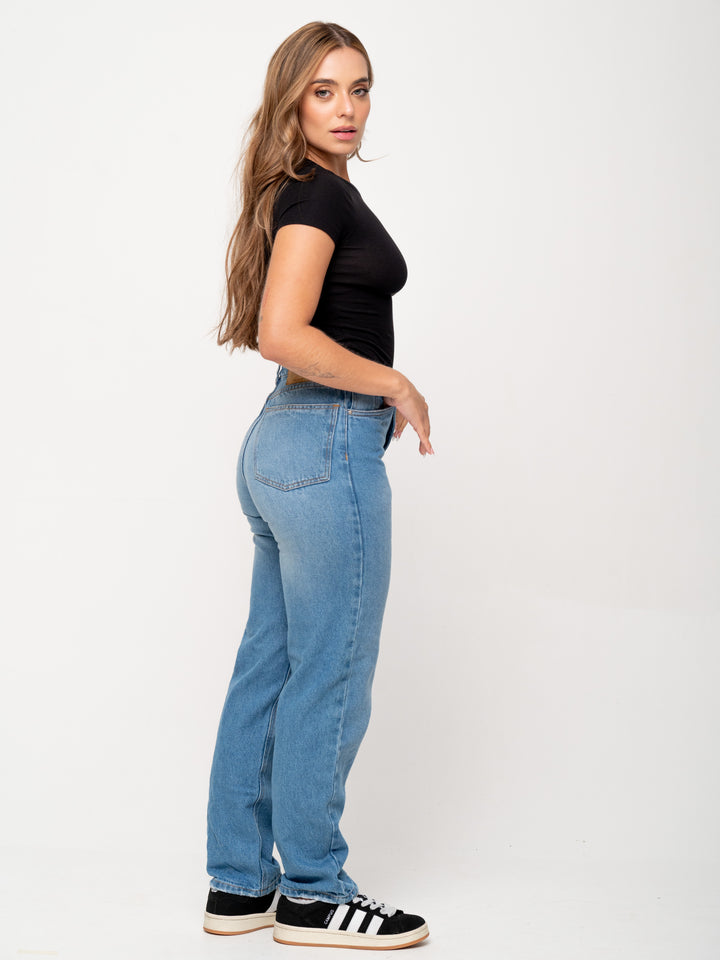 MOM JEANS AZUL OSCURO